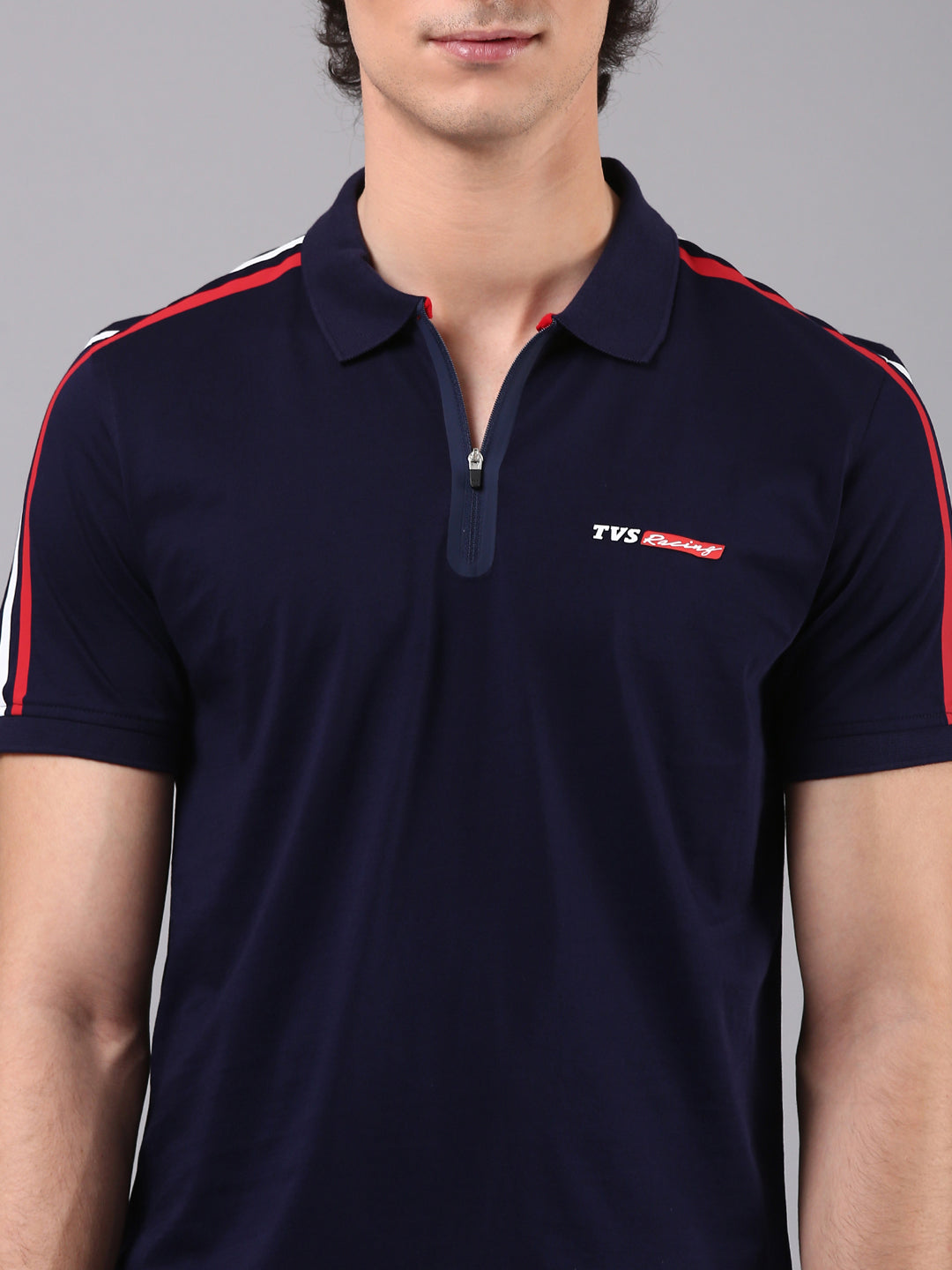 TVS Originals Racing 100% Cotton Mercerised Polo T-Shirt | 180 GSM | Sleek Zipper Placket | Soft Sheen Finish | Lightweight & Durable | Regular Fit | Heat-Sealed Neck | Premium Everyday Wear
